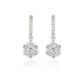 Load image into Gallery viewer, 18 Karat Diamond Flower Drop Earrings
