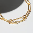 Load image into Gallery viewer, Gold Filled Paperclip Large Diamond Clasp Bracelet

