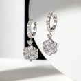 Load image into Gallery viewer, 18 Karat Diamond Flower Drop Earrings
