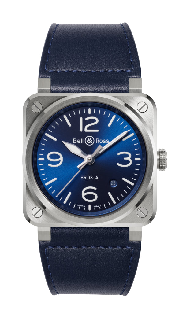 BELL & ROSS BR03-AUTO-BLUE STEEL-41MM – RACHEL LYNN CHICAGO