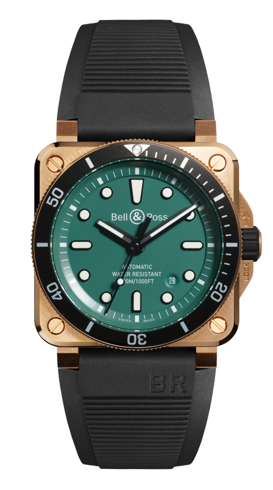 BELL & ROSS BR03-AUTO-GREEN-DIVER-BRONZE-42MM