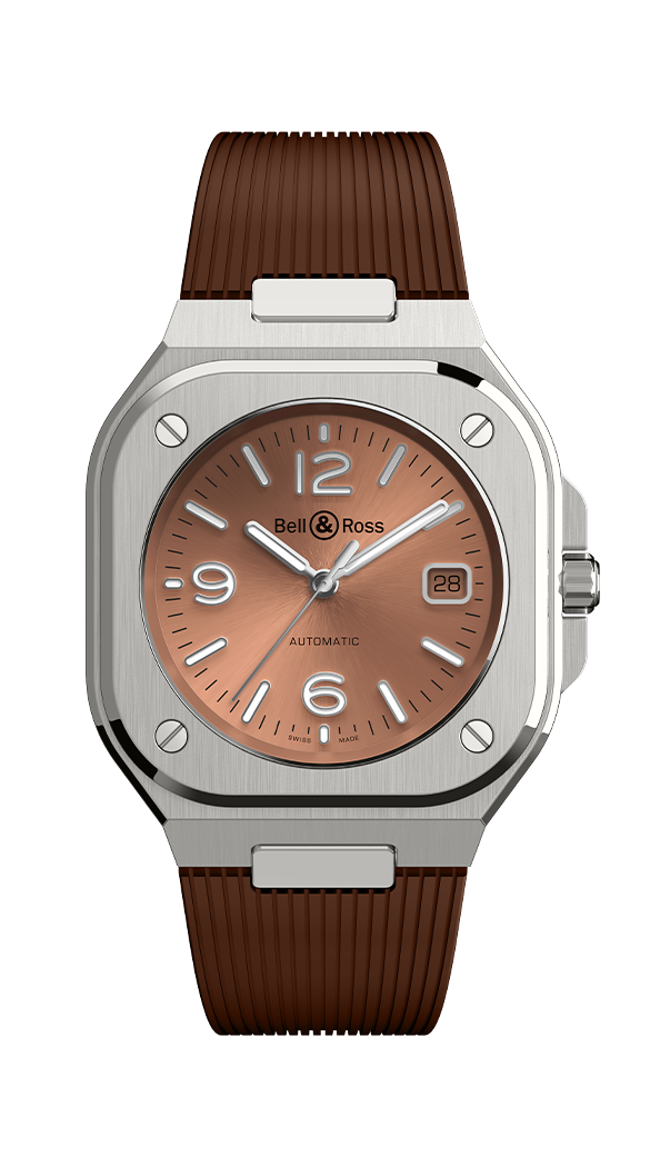 BELL & ROSS BR05-AUTO-STEEL-RUBBER-COPPER BROWN-40MM