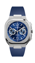 Load image into Gallery viewer, BELL & ROSS BR05-CHRONO-STEEL-RUBBER-BLUE-42MM
