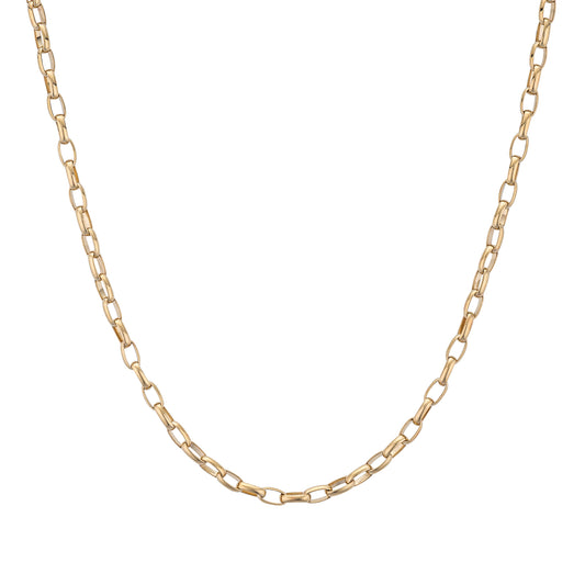 Yellow Puffed Oval Chain