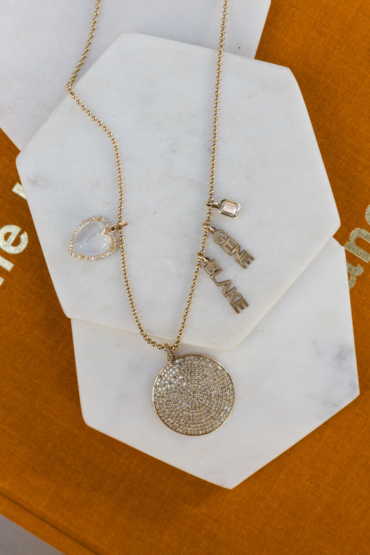 Custom Block Name Plate Necklace