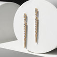 Load image into Gallery viewer, 18 Karat Yellow Gold Graduated Diamond Dagger Earrings
