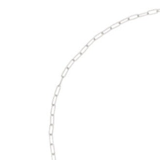 14 Karat White Gold Micro Itsy Paperclip Chain