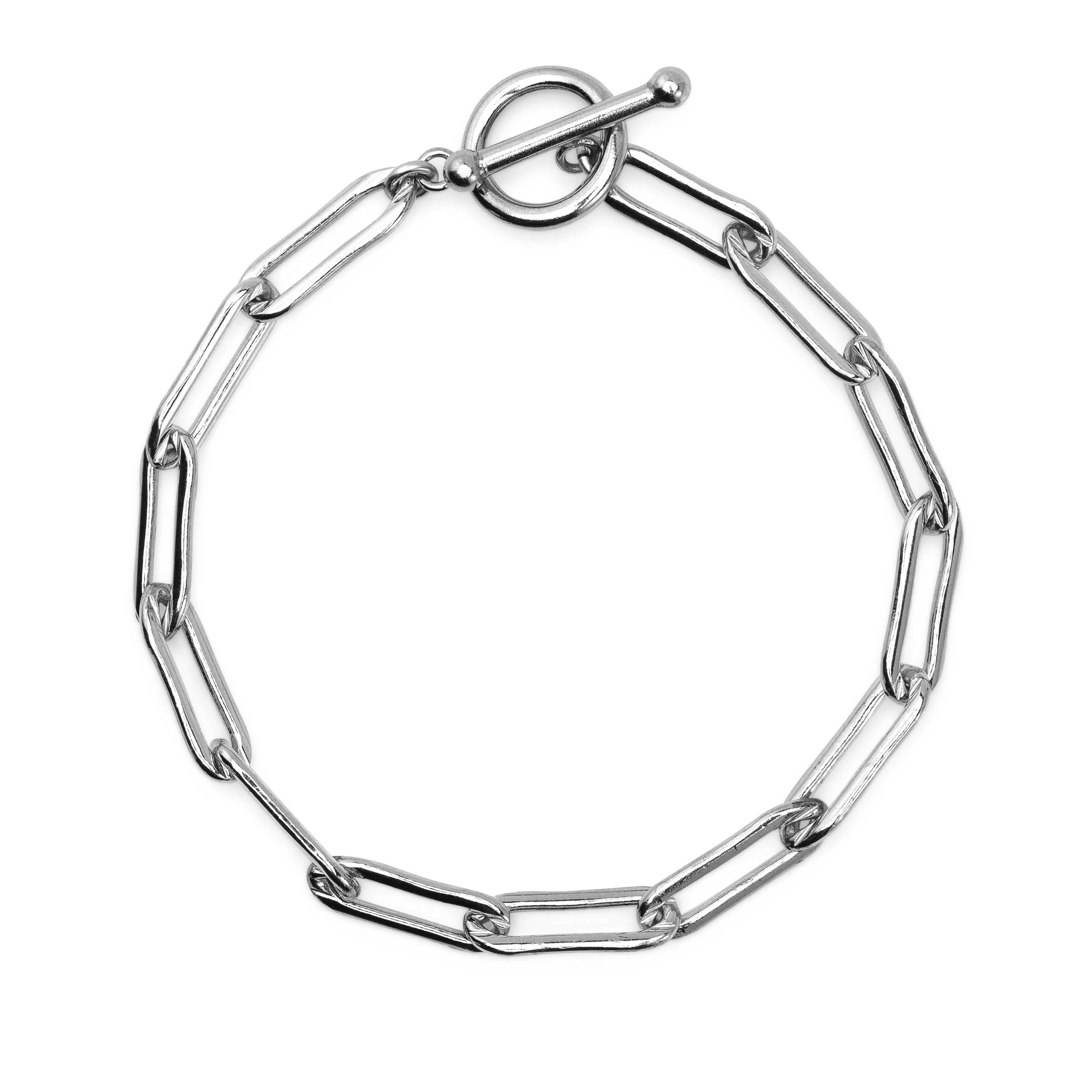 Sterling Silver Paperclip Small Clasp Bracelet – RACHEL LYNN CHICAGO