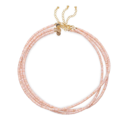 Pink Opal Beaded Necklace