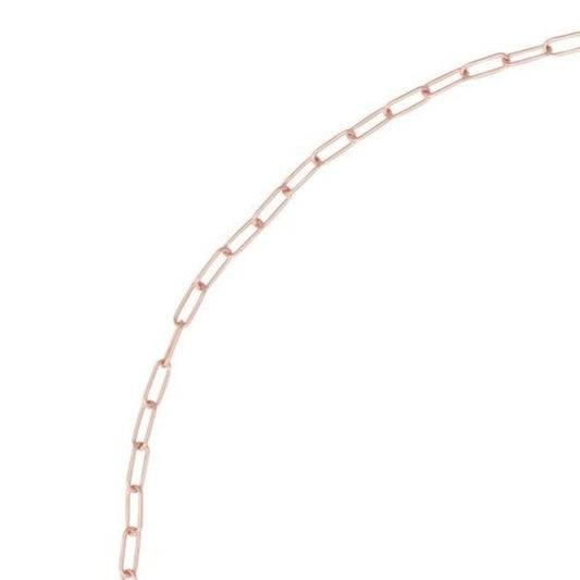 14 Karat Rose Gold Micro Itsy Paperclip Chain