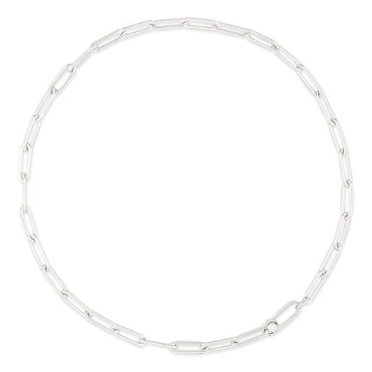 Sterling Silver Chain Small Clasp Necklace