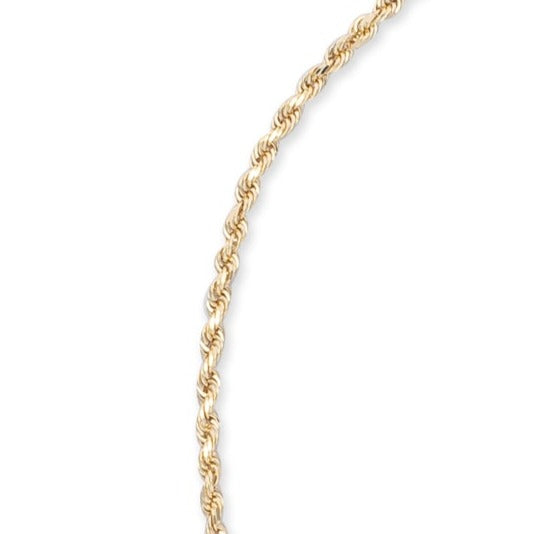 14 Karat Solid Gold 3mm Rope Chain Necklace – RACHEL LYNN CHICAGO