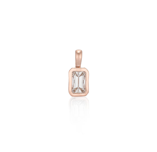 Rose Gold and Bezel Set Diamond Charm