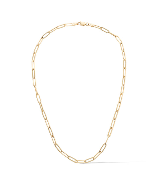 14 Karat Yellow Gold Solid Thick Paperclip Chain