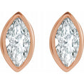 Load image into Gallery viewer, Rose Gold Diamond Marquise Studs
