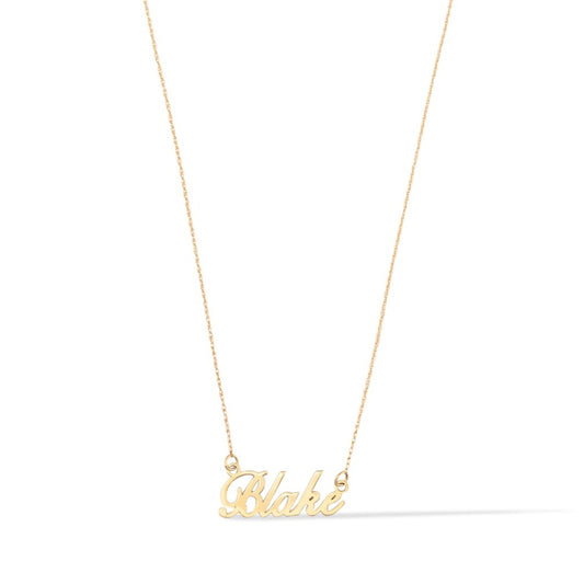 Classic Custom Script Name Plate Necklace