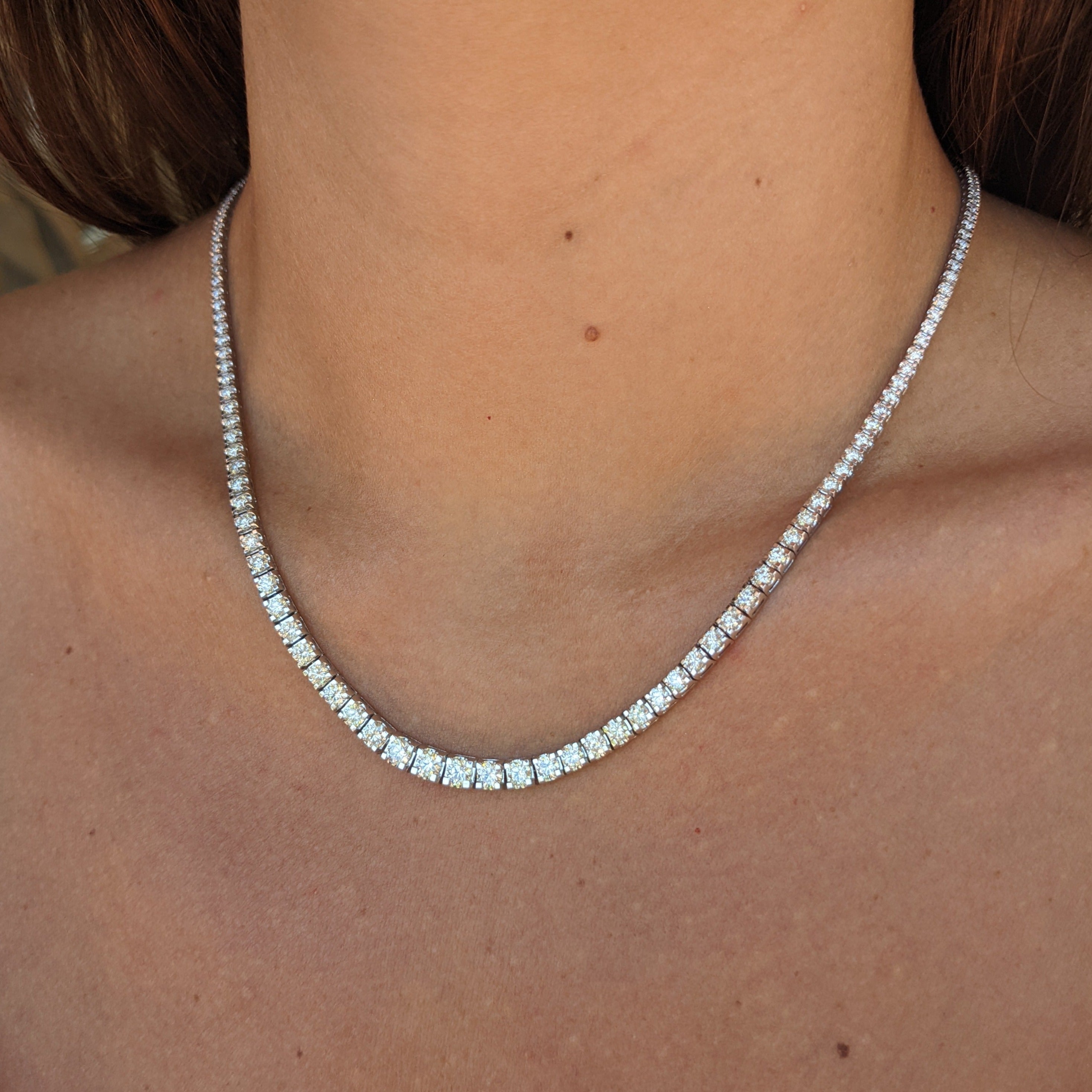 Diamond tennis necklace womens Clearance