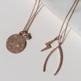 Load image into Gallery viewer, Large Rose Gold and Diamond Disk Pendant
