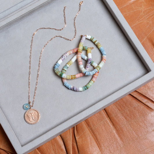 Rose Gold Diamond Butterfly Coin Pendant