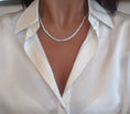 Load image into Gallery viewer, White Gold All The Way Rachel Scalloped Diamond 6.25cts Tennis Necklace

