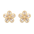 Load image into Gallery viewer, 14 Karat Yellow Gold Diamond Flower Stud Earrings
