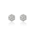 Load image into Gallery viewer, 18 Karat White Gold Floral Stud Earrings 1.00cts
