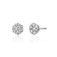 Load image into Gallery viewer, 18 Karat White Gold Floral Stud Earrings 1.00cts
