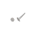 Load image into Gallery viewer, 14 Karat White Gold Diamond Mini Pave Stud Earrings
