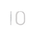 Load image into Gallery viewer, Rectangle 20mm White Sapphire Hoops
