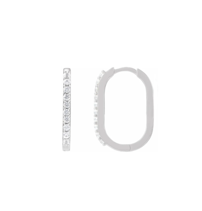 Everyday White Sapphire 20mm Hoops