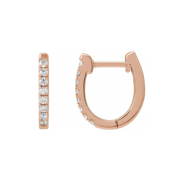 Oval Small 10mm Diamond Hoops