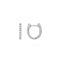 Load image into Gallery viewer, Oval Small 10mm Diamond Hoops
