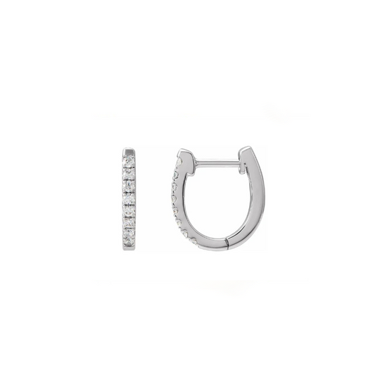 Oval Small 10mm Diamond Hoops