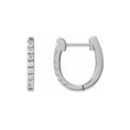 Load image into Gallery viewer, Oval Small 10mm Diamond Hoops
