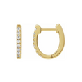 Load image into Gallery viewer, Oval Small 10mm Diamond Hoops
