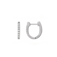 Load image into Gallery viewer, Oval Medium 12.5mm Diamond Hoops
