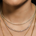 Load image into Gallery viewer, All The Way Yellow Gold 4.95cts Diamond 15.75" Tennis Choker Necklace
