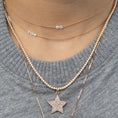 Load image into Gallery viewer, 14 Karat Rose Gold Aspen Air Two Diamond Necklace
