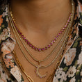 Load image into Gallery viewer, All The Way Diamond Yellow Gold 7.50cts Long 36" Tennis Necklace
