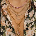 Load image into Gallery viewer, Gold Filled Chain Large Diamond Clasp Necklace
