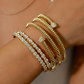 Load image into Gallery viewer, 18 Karat Yellow Gold and Diamond Coil Wrap Bracelet
