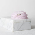 Load image into Gallery viewer, 4mm Pink Crystal and White Gold Diamond Accent Seven Wrap Beaded Bracelet
