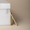 Load image into Gallery viewer, Paperclip Timeless 25mm Yellow Gold Diamond Hoops
