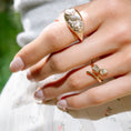 Load image into Gallery viewer, 14 Karat Yellow Gold Two Diamond Twist Ring
