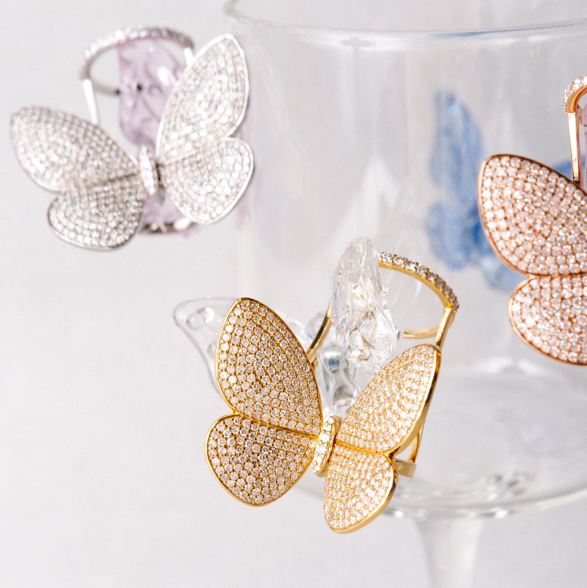 Yellow Gold Fluttering Butterfly Ring