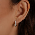 Load image into Gallery viewer, Everyday Pave Diamond 15mm Hoops
