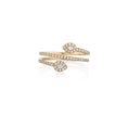 Load image into Gallery viewer, 14 Karat Yellow Gold Pave Diamond Spiral Ring
