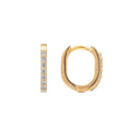 Load image into Gallery viewer, Rectangle 12mm Diamond Hoops
