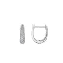Three Row Pave Diamond 10mm Hoops