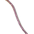 Load image into Gallery viewer, 14 Karat Yellow Gold Pink Sapphire Tennis Bracelet
